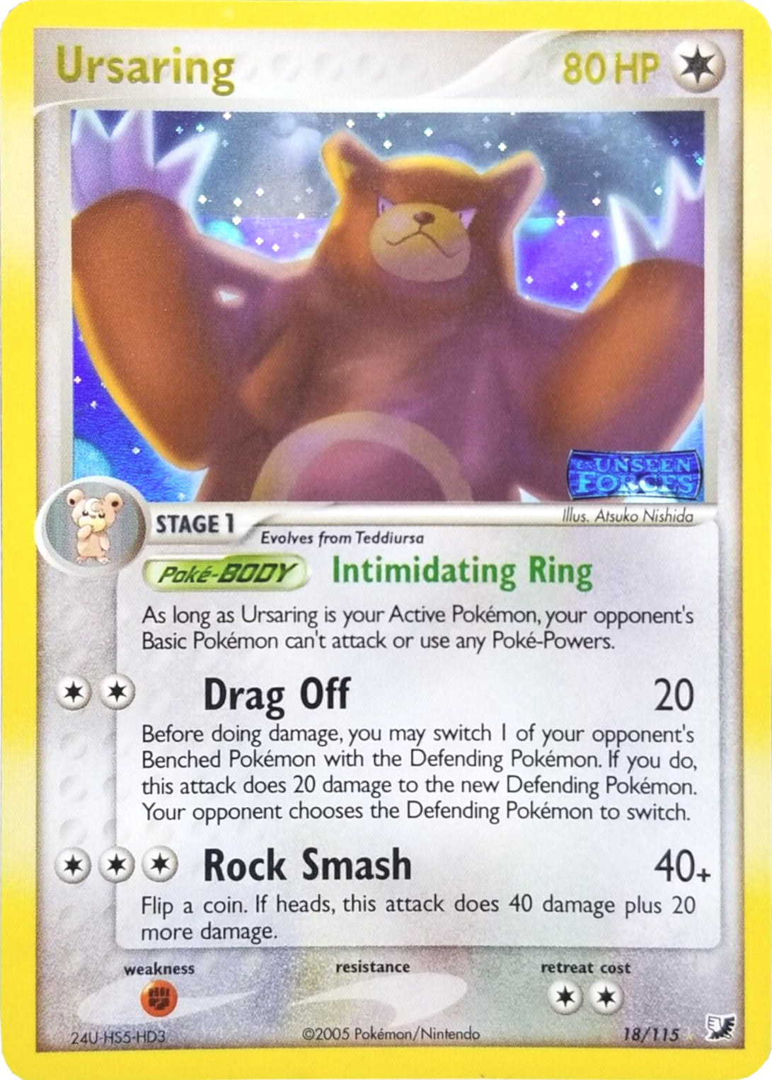 Ursaring (18/115) (Stamped) [EX: Unseen Forces] | Exor Games Truro