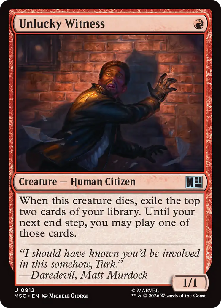 Unlucky Witness [Marvel Super Heroes Commander] | Exor Games Truro