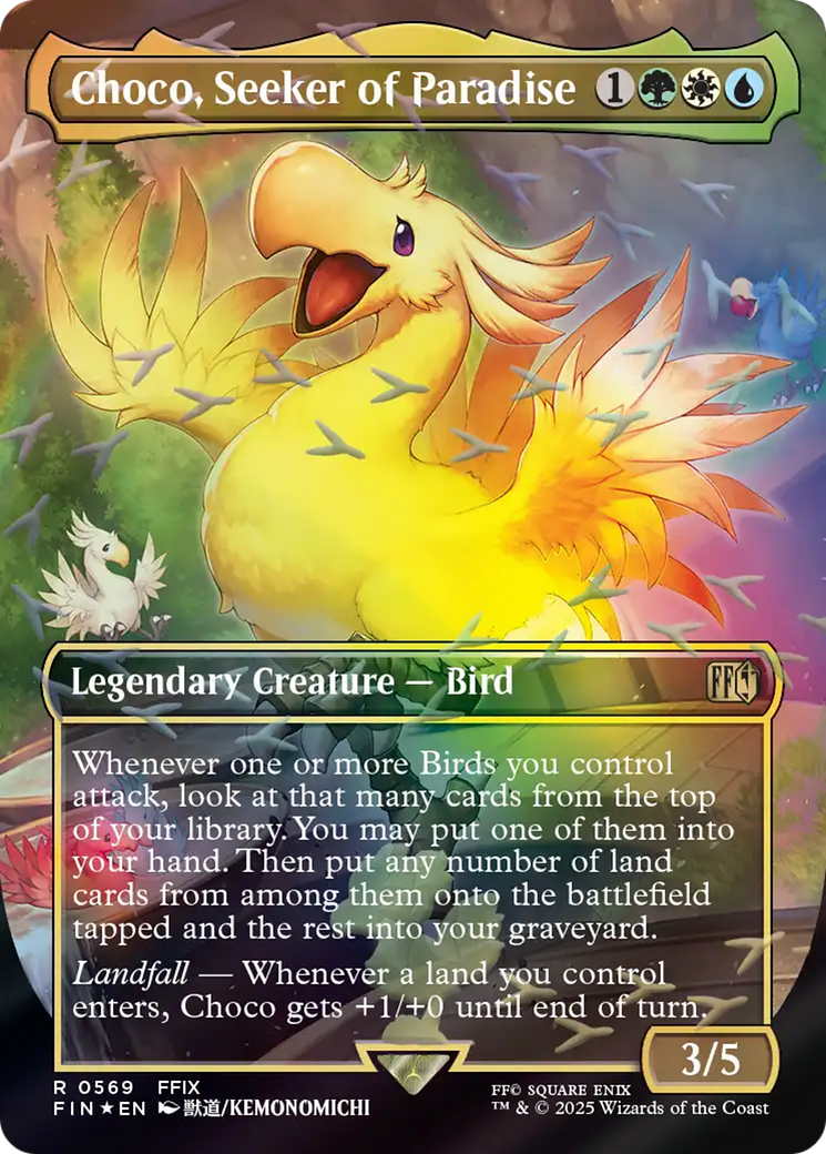 Choco, Seeker of Paradise (Borderless) (Chocobo Track Foil) [FINAL FANTASY] | Exor Games Truro