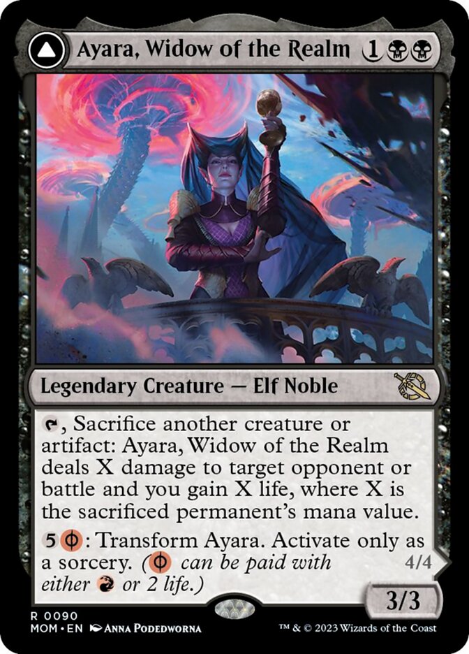 Ayara, Widow of the Realm // Ayara, Furnace Queen [March of the Machine] | Exor Games Truro