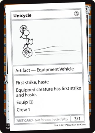 Unicycle (2021 Edition) [Mystery Booster Playtest Cards] | Exor Games Truro