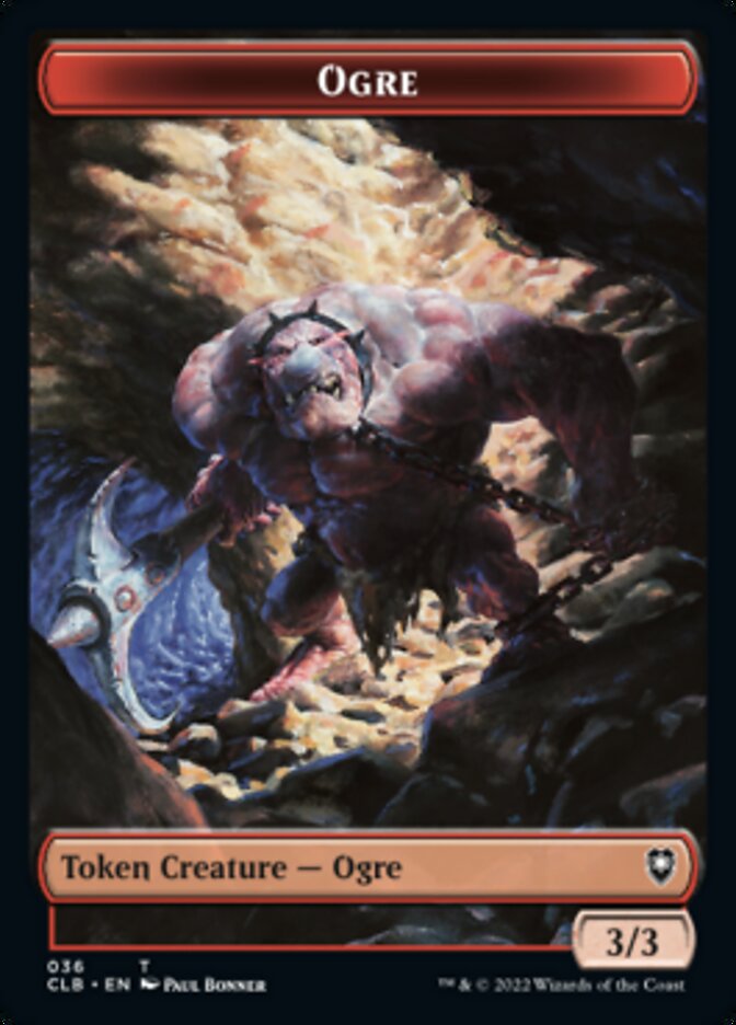 Boar // Ogre Double-Sided Token [Commander Legends: Battle for Baldur's Gate Tokens] | Exor Games Truro