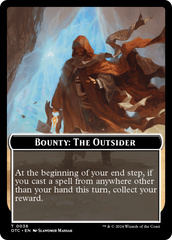Bounty: The Outsider // Bounty Rules Double-Sided Token [Outlaws of Thunder Junction Commander Tokens] | Exor Games Truro