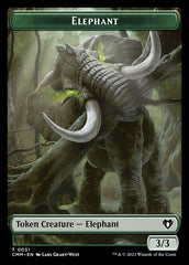 Clue // Elephant Double-Sided Token [Commander Masters Tokens] | Exor Games Truro