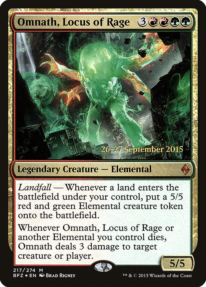 Omnath, Locus of Rage [Battle for Zendikar Prerelease Promos] | Exor Games Truro