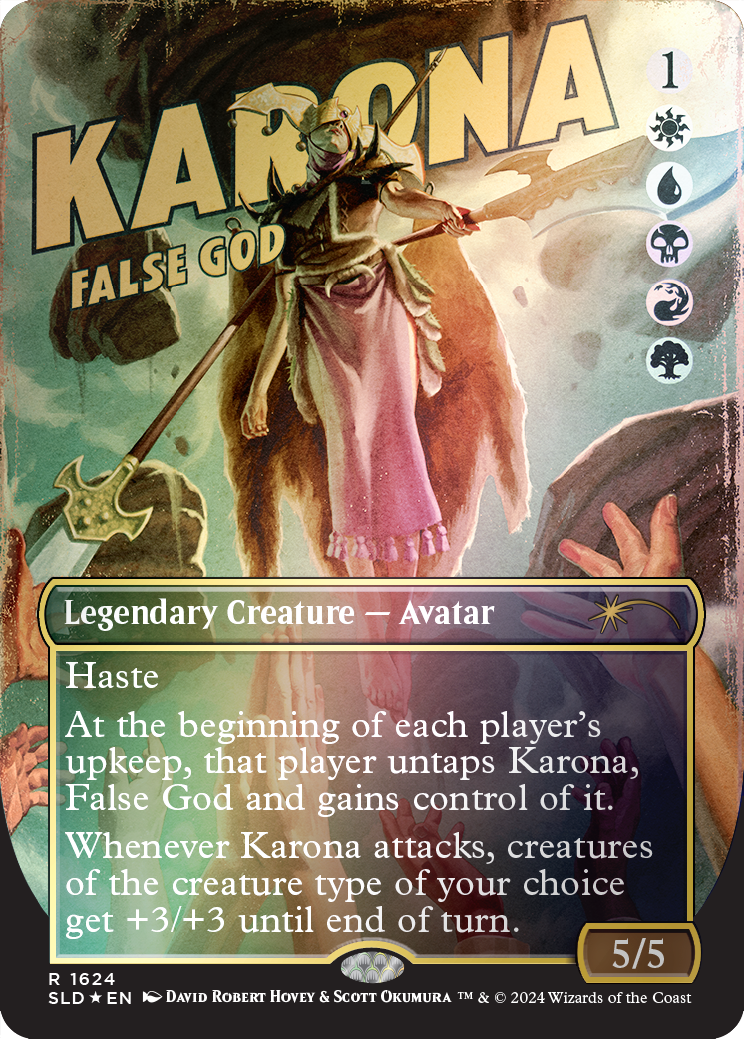 Karona, False God (Rainbow Foil) [Secret Lair Drop Series] | Exor Games Truro