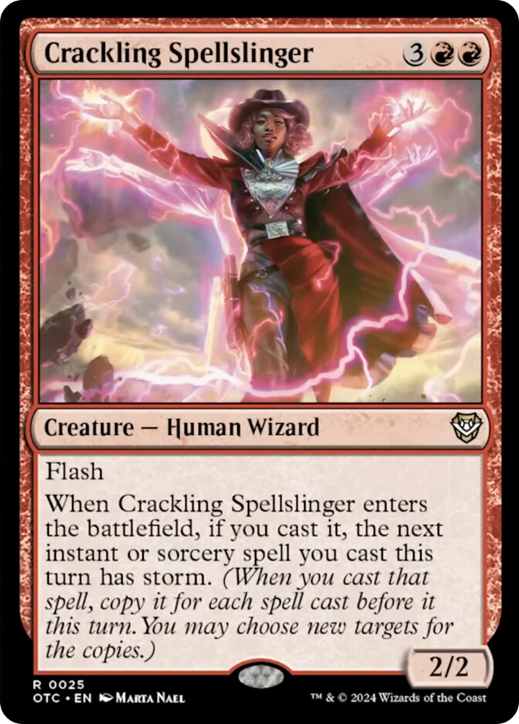 Crackling Spellslinger [Outlaws of Thunder Junction Commander] | Exor Games Truro