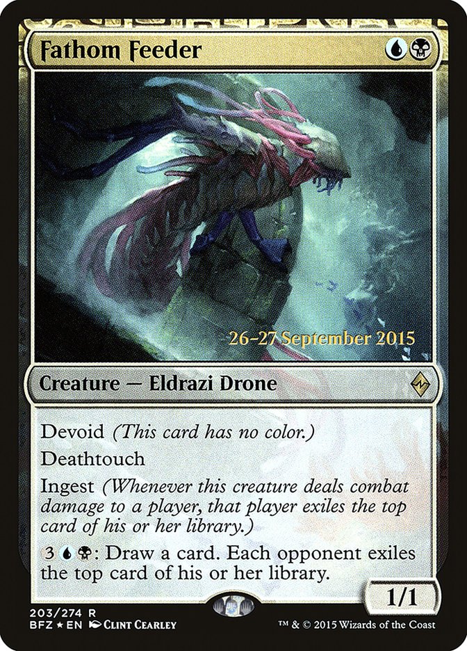 Fathom Feeder [Battle for Zendikar Prerelease Promos] | Exor Games Truro