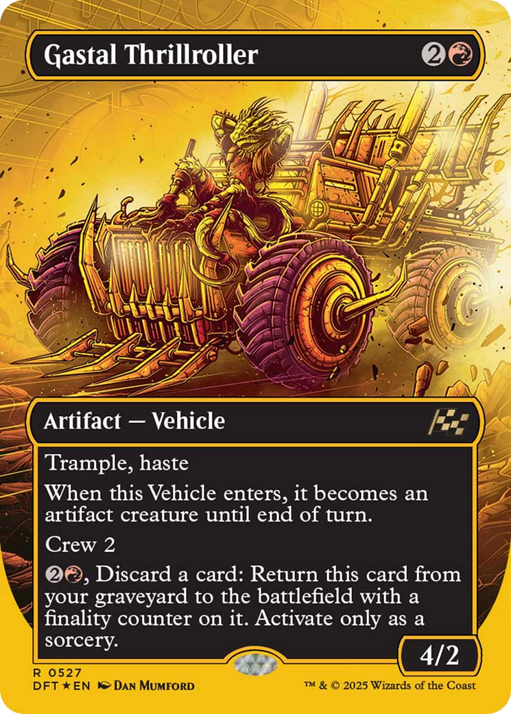 Gastal Thrillroller (Borderless) (First-Place Foil) [Aetherdrift] | Exor Games Truro