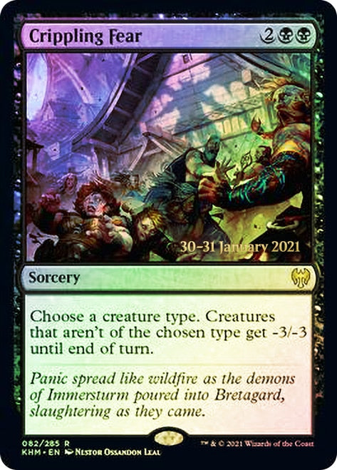 Crippling Fear [Kaldheim Prerelease Promos] | Exor Games Truro