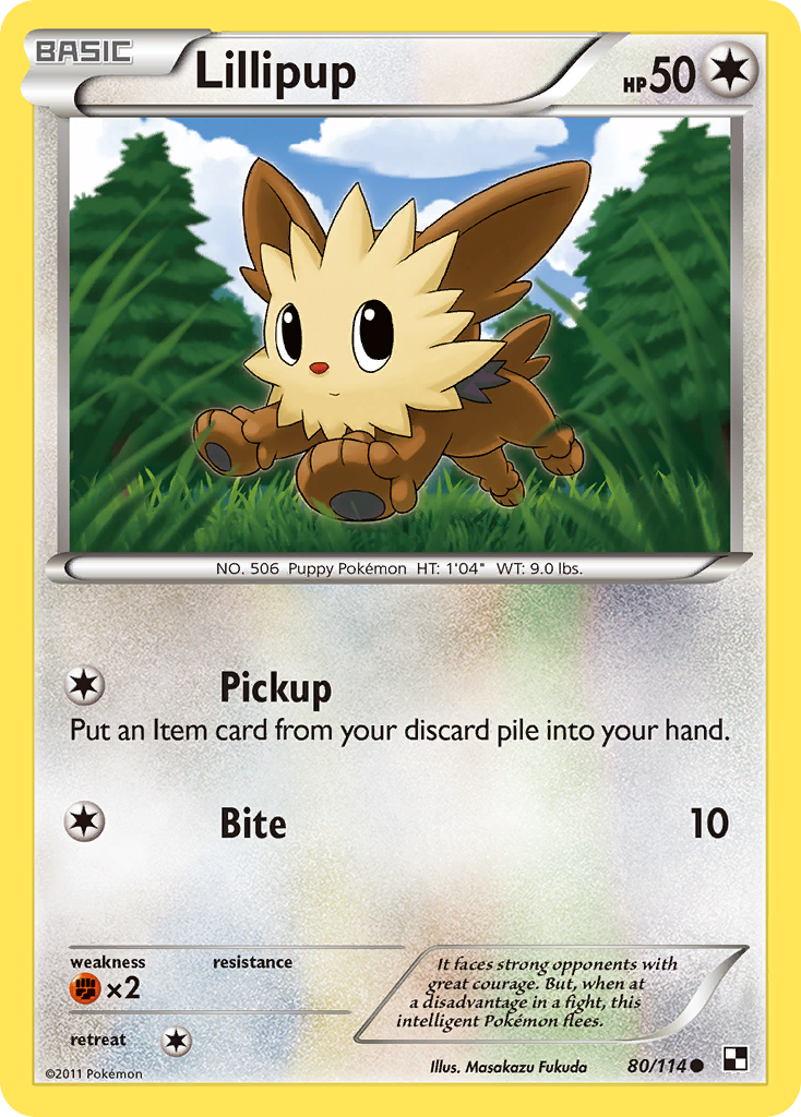 Lillipup (80/114) [Black & White: Base Set] | Exor Games Truro