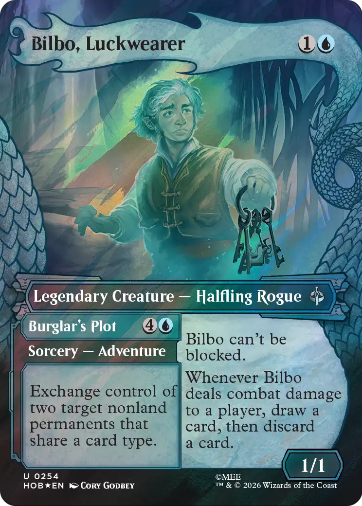 Bilbo, Luckwearer (Showcase) (Surge Foil) [The Hobbit] | Exor Games Truro