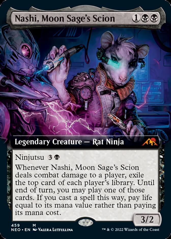 Nashi, Moon Sage's Scion (Extended Art) [Kamigawa: Neon Dynasty] | Exor Games Truro