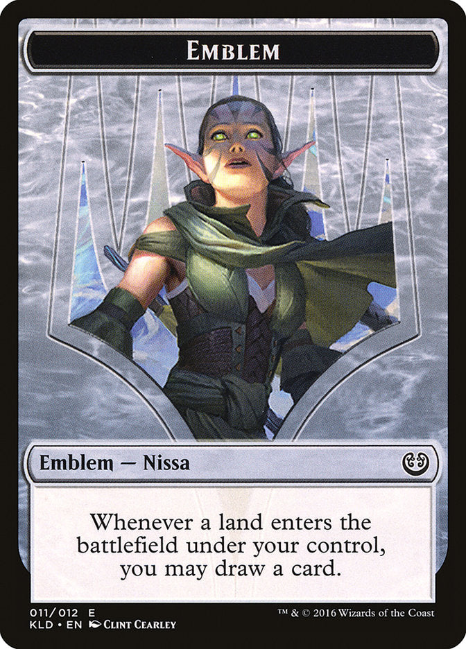 Nissa, Vital Force Emblem [Kaladesh Tokens] | Exor Games Truro