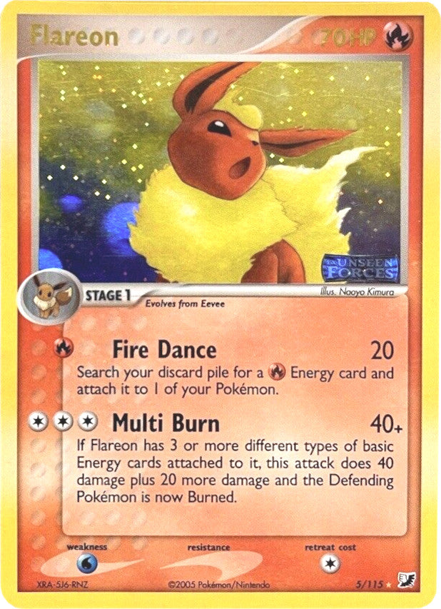 Flareon (5/115) (Stamped) [EX: Unseen Forces] | Exor Games Truro