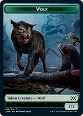 Wolf // Golem Double-Sided Token [Double Masters Tokens] | Exor Games Truro