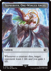 Emblem - Sephiroth, One-Winged Angel // Robot Warrior Double-Sided Token [FINAL FANTASY Tokens] | Exor Games Truro