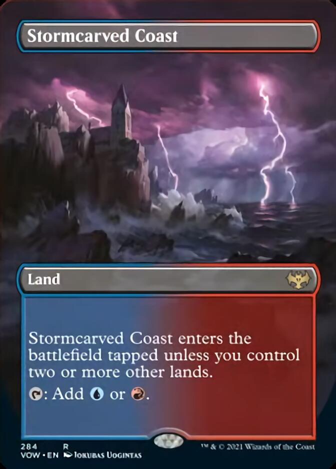 Stormcarved Coast (Borderless Alternate Art) [Innistrad: Crimson Vow] | Exor Games Truro