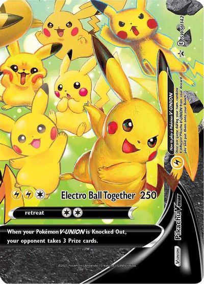 Pikachu V-UNION (SWSH142) (Celebrations) [Sword & Shield: Black Star Promos] | Exor Games Truro