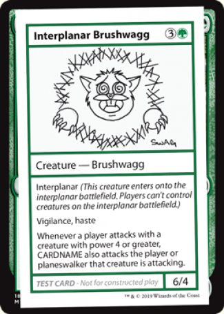 Interplanar Brushwagg (2021 Edition) [Mystery Booster Playtest Cards] | Exor Games Truro