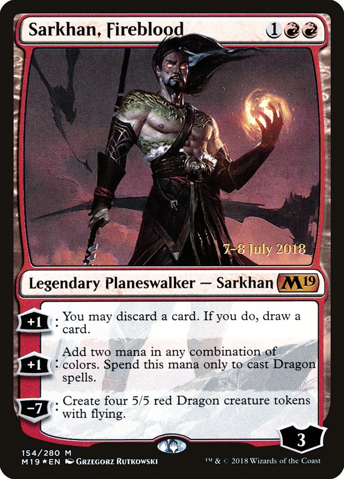 Sarkhan, Fireblood [Core Set 2019 Prerelease Promos] | Exor Games Truro