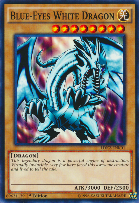 Blue-Eyes White Dragon (Version 1) [LDK2-ENK01] Common | Exor Games Truro