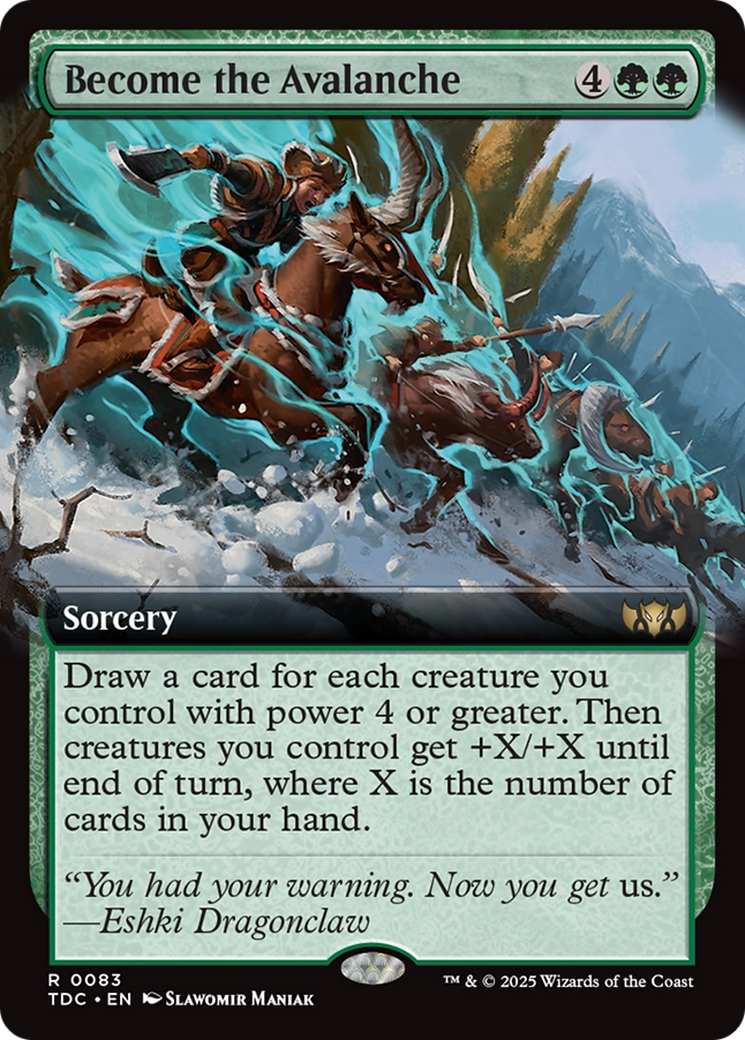 Become the Avalanche (Extended Art) [Tarkir: Dragonstorm Commander] | Exor Games Truro