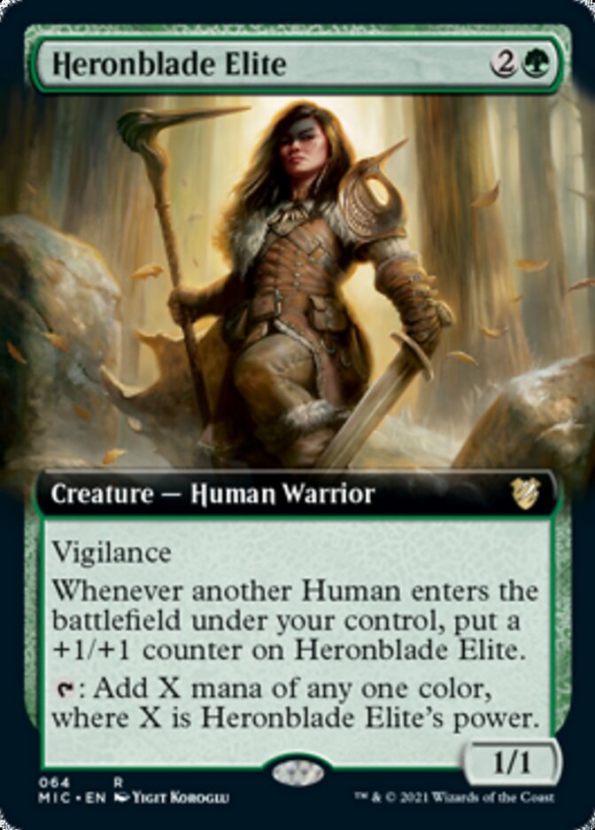 Heronblade Elite (Extended Art) [Innistrad: Midnight Hunt Commander] | Exor Games Truro
