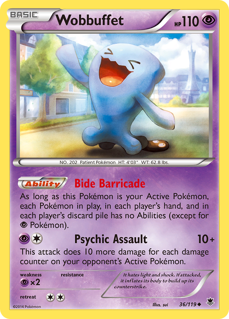 Wobbuffet (36/119) [XY: Phantom Forces] | Exor Games Truro