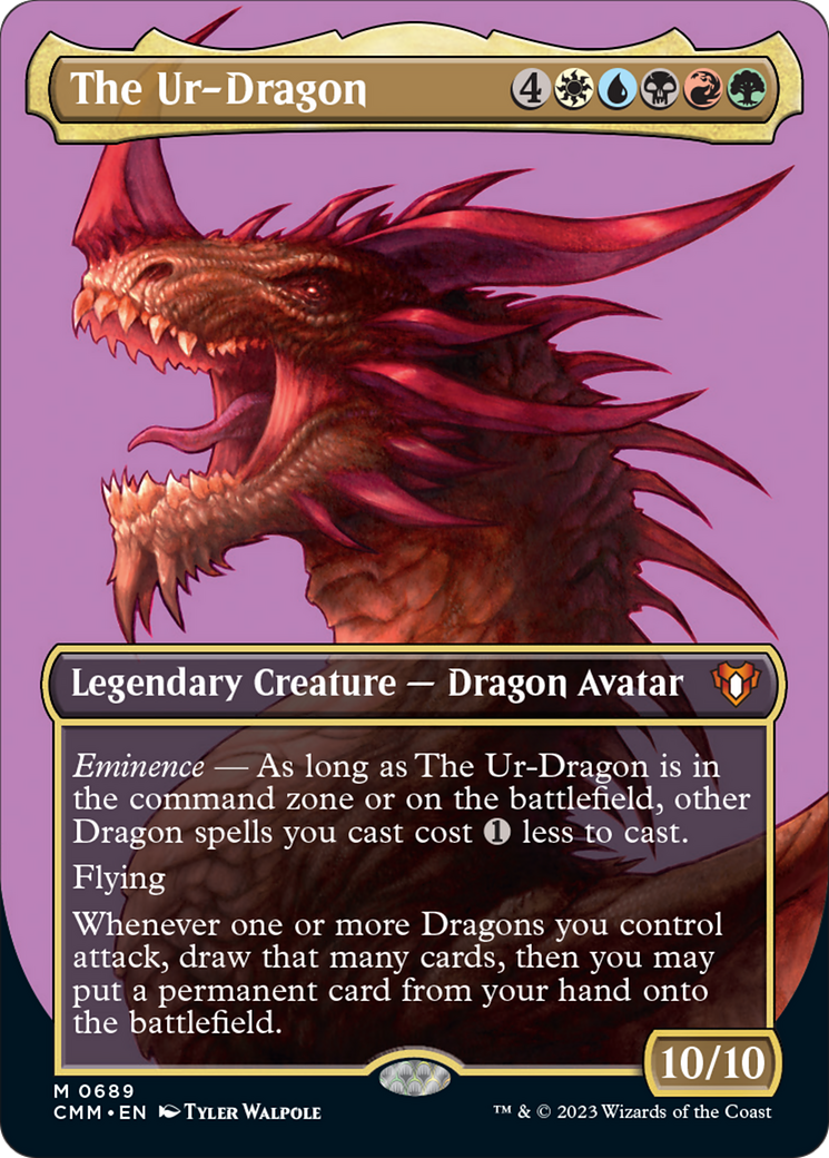 The Ur-Dragon (Borderless Profile) [Commander Masters] | Exor Games Truro