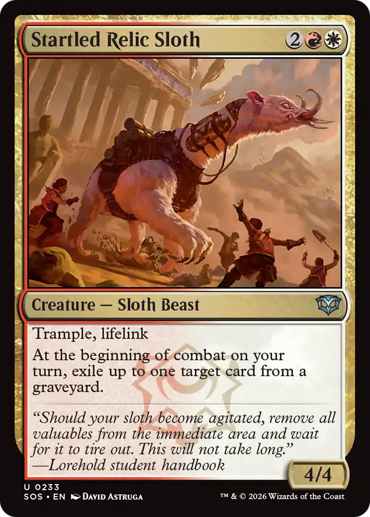Startled Relic Sloth [Secrets of Strixhaven] | Exor Games Truro