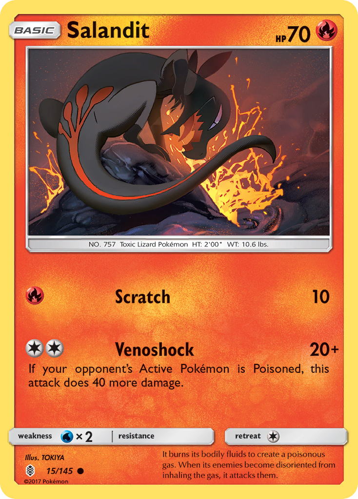 Salandit (15/145) [Sun & Moon: Guardians Rising] | Exor Games Truro