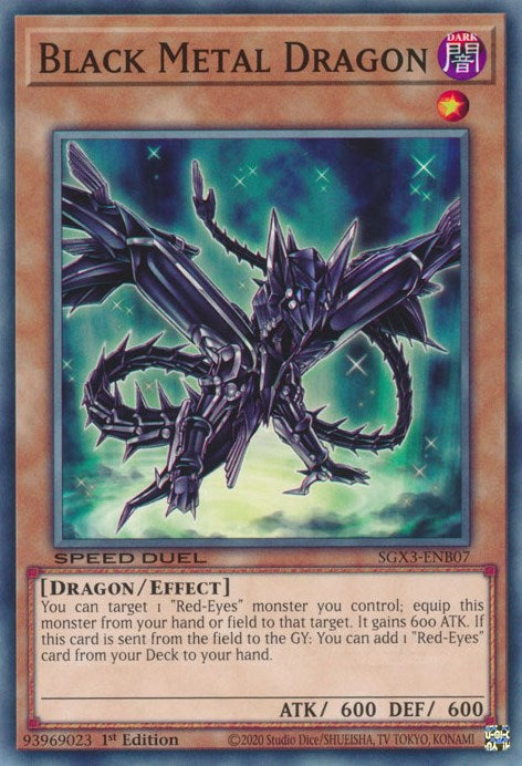 Black Metal Dragon [SGX3-ENB07] Common | Exor Games Truro