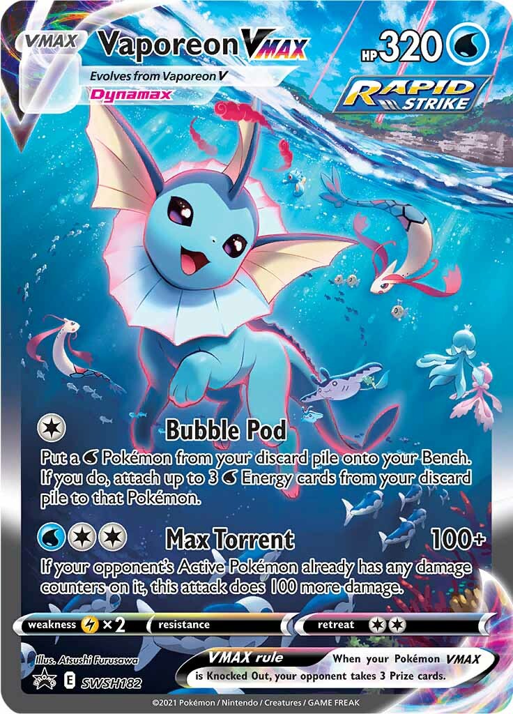 Vaporeon VMAX (SWSH182) [Sword & Shield: Black Star Promos] | Exor Games Truro