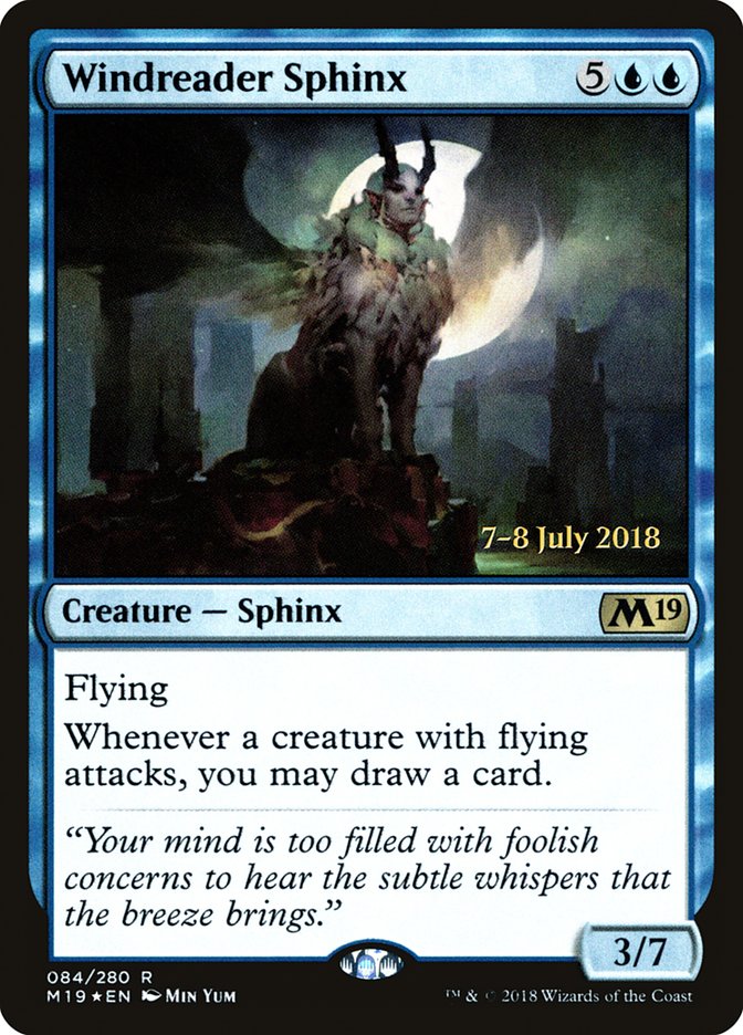 Windreader Sphinx [Core Set 2019 Prerelease Promos] | Exor Games Truro