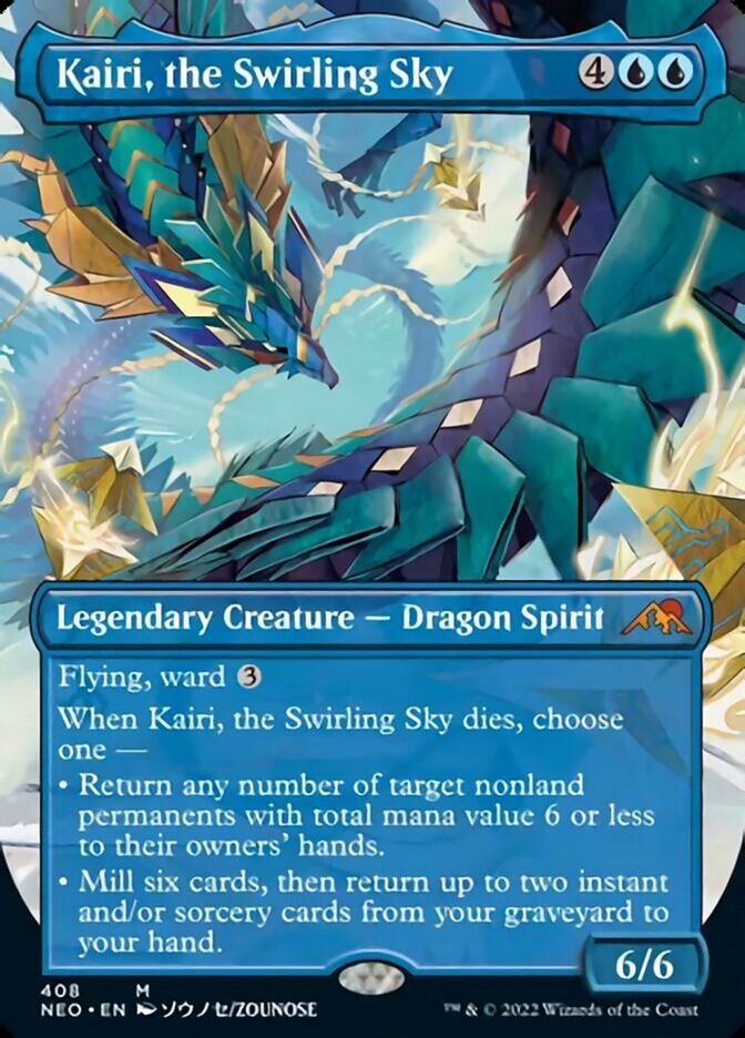 Kairi, the Swirling Sky (Borderless Alternate Art) [Kamigawa: Neon Dynasty] | Exor Games Truro