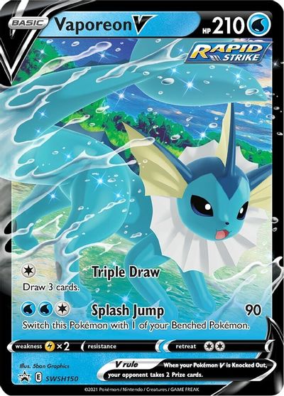 Vaporeon V (SWSH150) [Sword & Shield: Black Star Promos] | Exor Games Truro