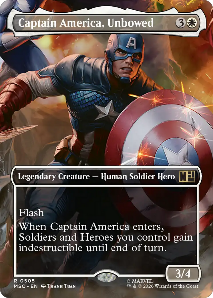 Captain America, Unbowed (Borderless) [Marvel Super Heroes Commander] | Exor Games Truro