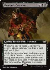 Demonic Covenant (Extended Art) [Duskmourn: House of Horror Commander] | Exor Games Truro