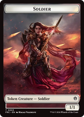 Soldier // Shark Double-Sided Token [Reality Fracture Commander Tokens] | Exor Games Truro