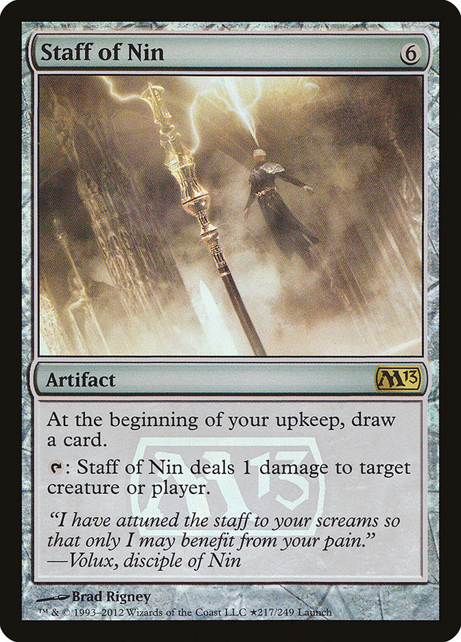 Staff of Nin [Magic 2013 Prerelease Promos] | Exor Games Truro