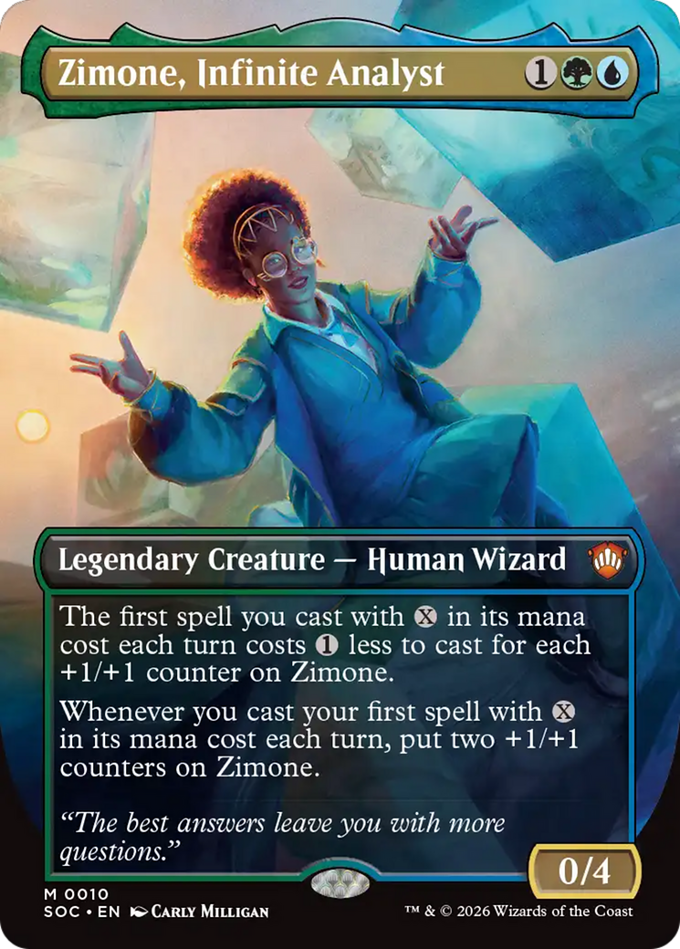 Zimone, Infinite Analyst (Borderless) [Secrets of Strixhaven Commander] | Exor Games Truro