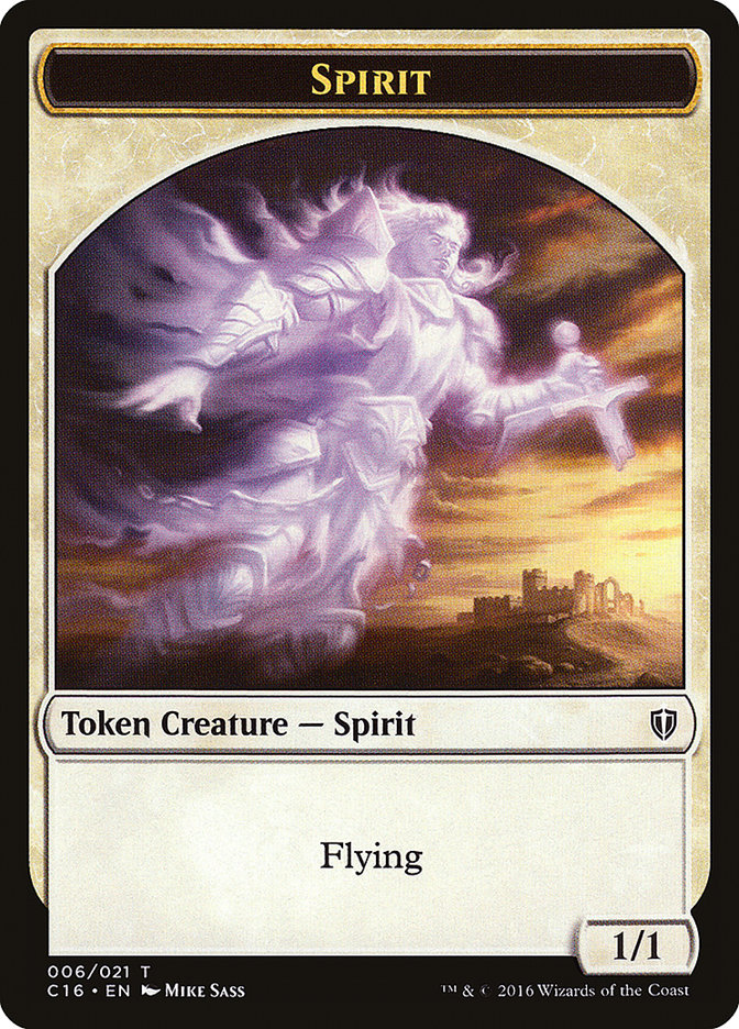 Spirit (001) // Spirit (006) Double-Sided Token [Commander 2016 Tokens] | Exor Games Truro