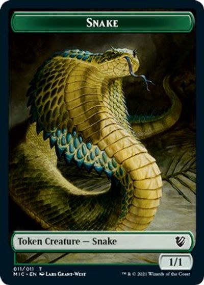 Spirit // Snake Double-Sided Token [Innistrad: Midnight Hunt Commander Tokens] | Exor Games Truro