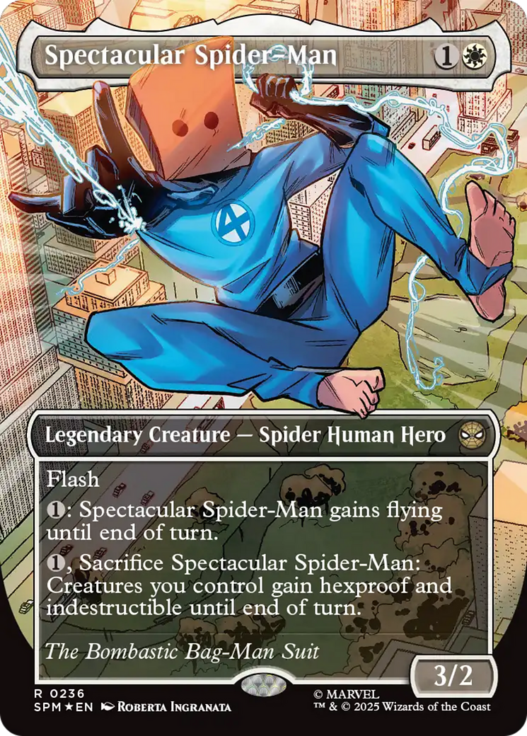Spectacular Spider-Man (0236) (Borderless) (Textured Foil) [Marvel's Spider-Man] | Exor Games Truro