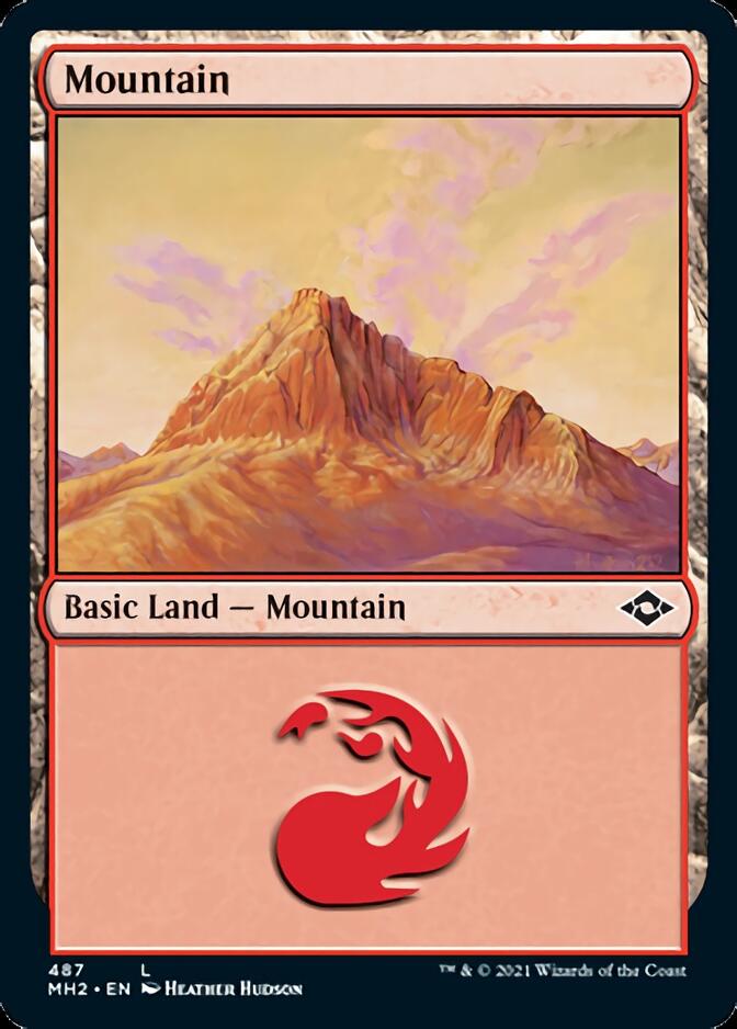 Mountain (487) (Foil Etched) [Modern Horizons 2] | Exor Games Truro