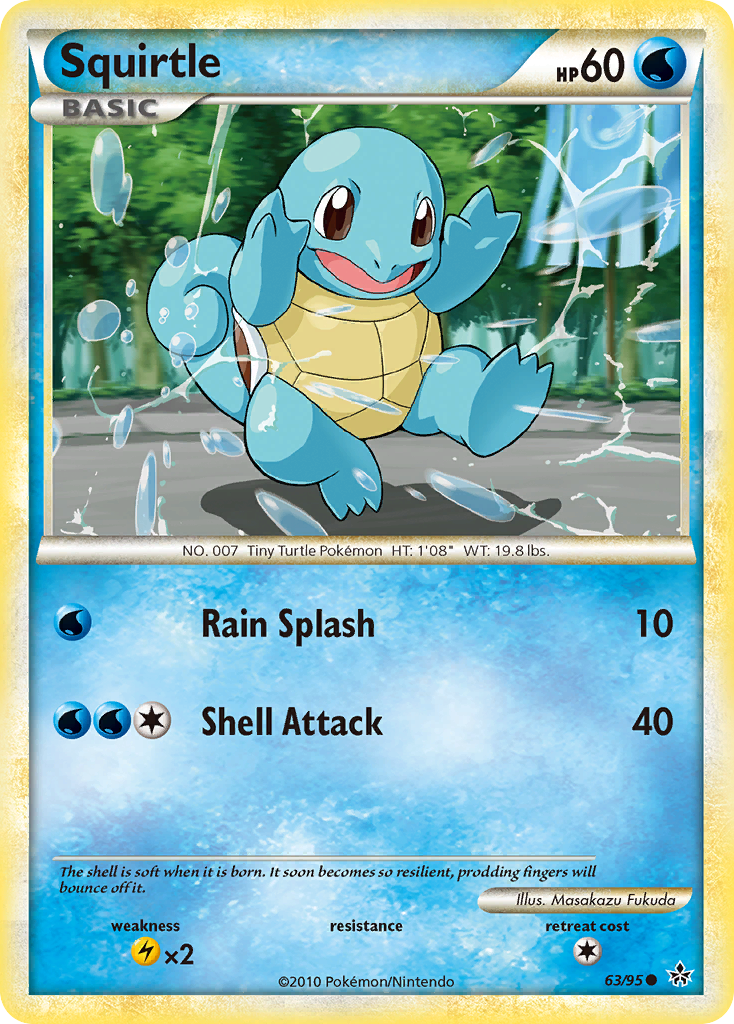 Squirtle (63/95) [HeartGold & SoulSilver: Unleashed] | Exor Games Truro