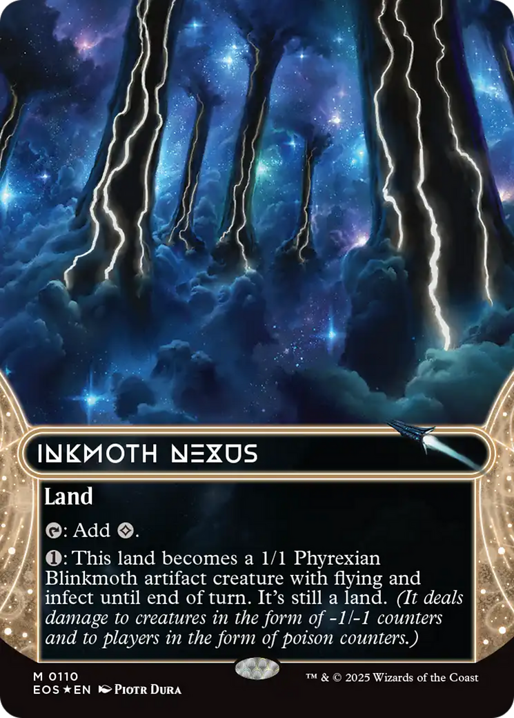 Inkmoth Nexus (0110) (Borderless) (Galaxy Foil) [Edge of Eternities: Stellar Sights] | Exor Games Truro