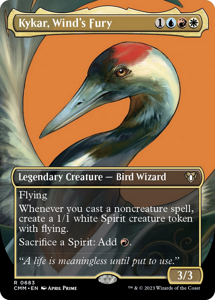 Kykar, Wind's Fury (Borderless Profile) [Commander Masters] | Exor Games Truro