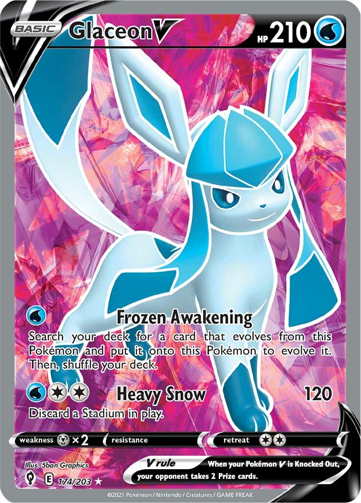 Glaceon V (174/203) [Sword & Shield: Evolving Skies] | Exor Games Truro